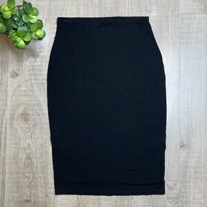 GBTSO Women's Getting Back To Square One Black Pull On Bodycon Fit Midi Skirt